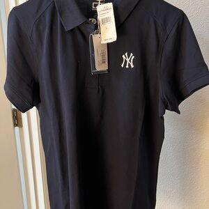 Cutter & Buck Navy Polo with NY Yankees Embroidered Logo